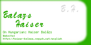 balazs haiser business card